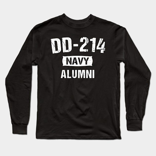 DD214 Alumni Navy Design Long Sleeve T-Shirt by TeddyTees